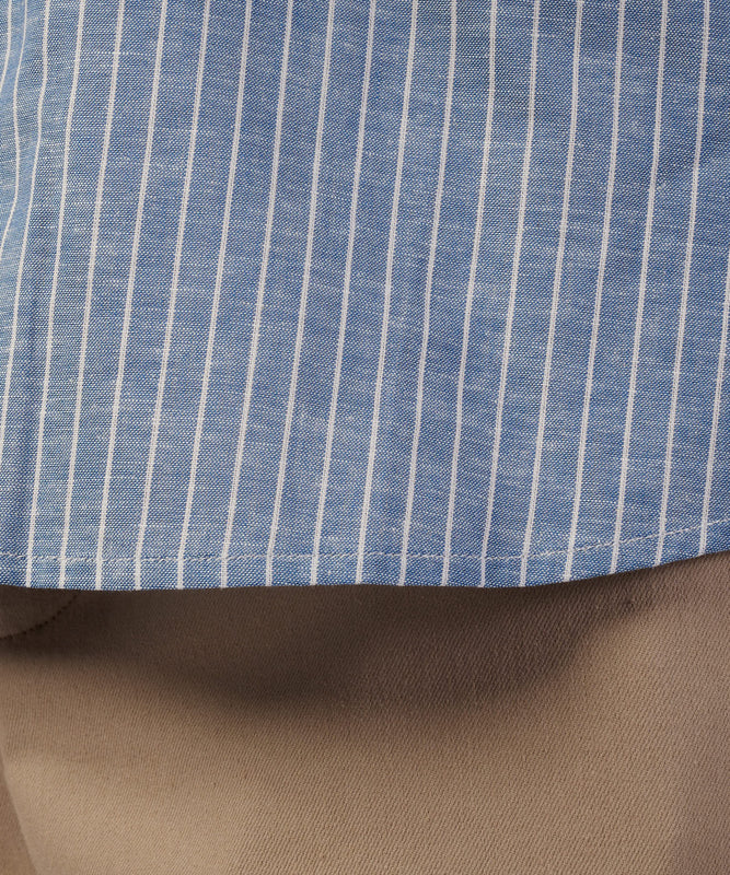 コットンリネン 長袖 ストライプシャツ/LS COTTON/LINEN STRIPE SHIRT