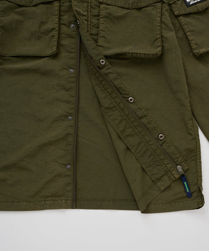 EBTEK ハードウォッシュド ジップシャツ/EBTEK HARD-WASHED ZIP SHIRT