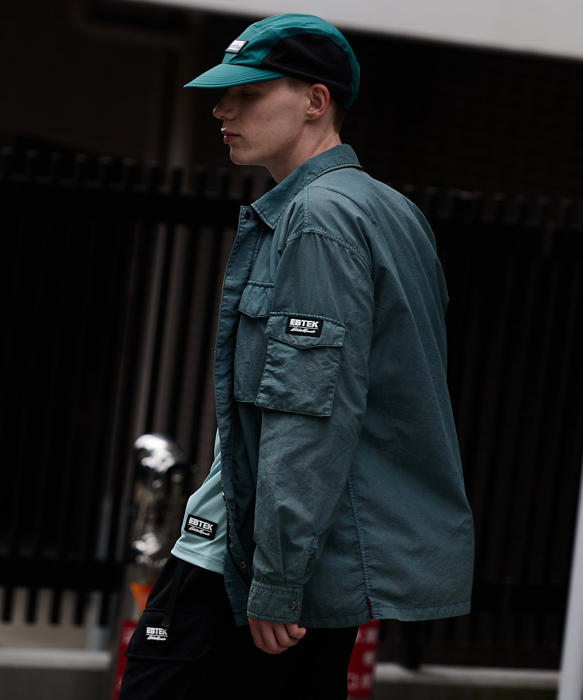 EBTEK ハードウォッシュド ジップシャツ/EBTEK HARD-WASHED ZIP SHIRT