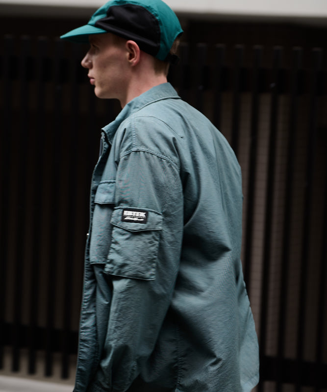 EBTEK ハードウォッシュド ジップシャツ/EBTEK HARD-WASHED ZIP SHIRT