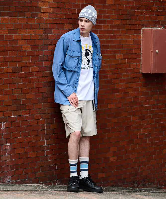 EBTEK ハードウォッシュド ジップシャツ/EBTEK HARD-WASHED ZIP SHIRT