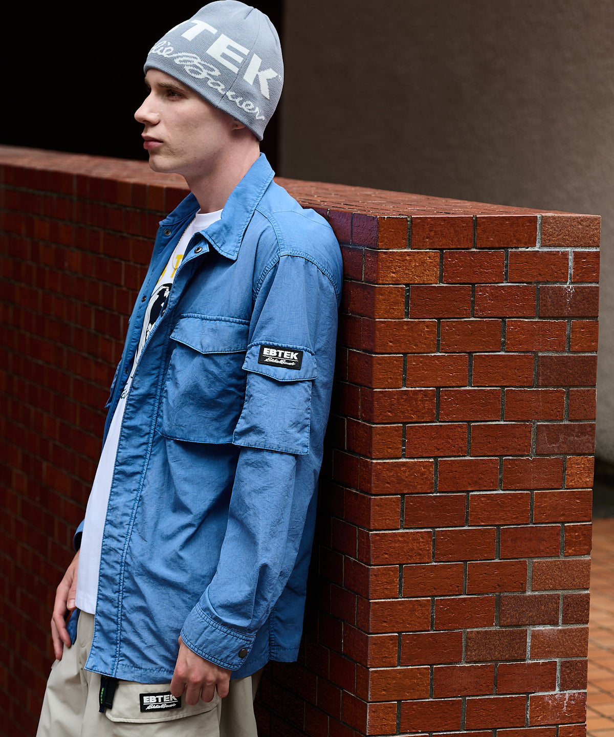 EBTEK ハードウォッシュド ジップシャツ/EBTEK HARD-WASHED ZIP SHIRT