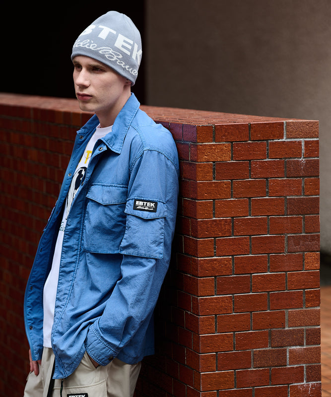 EBTEK ハードウォッシュド ジップシャツ/EBTEK HARD-WASHED ZIP SHIRT
