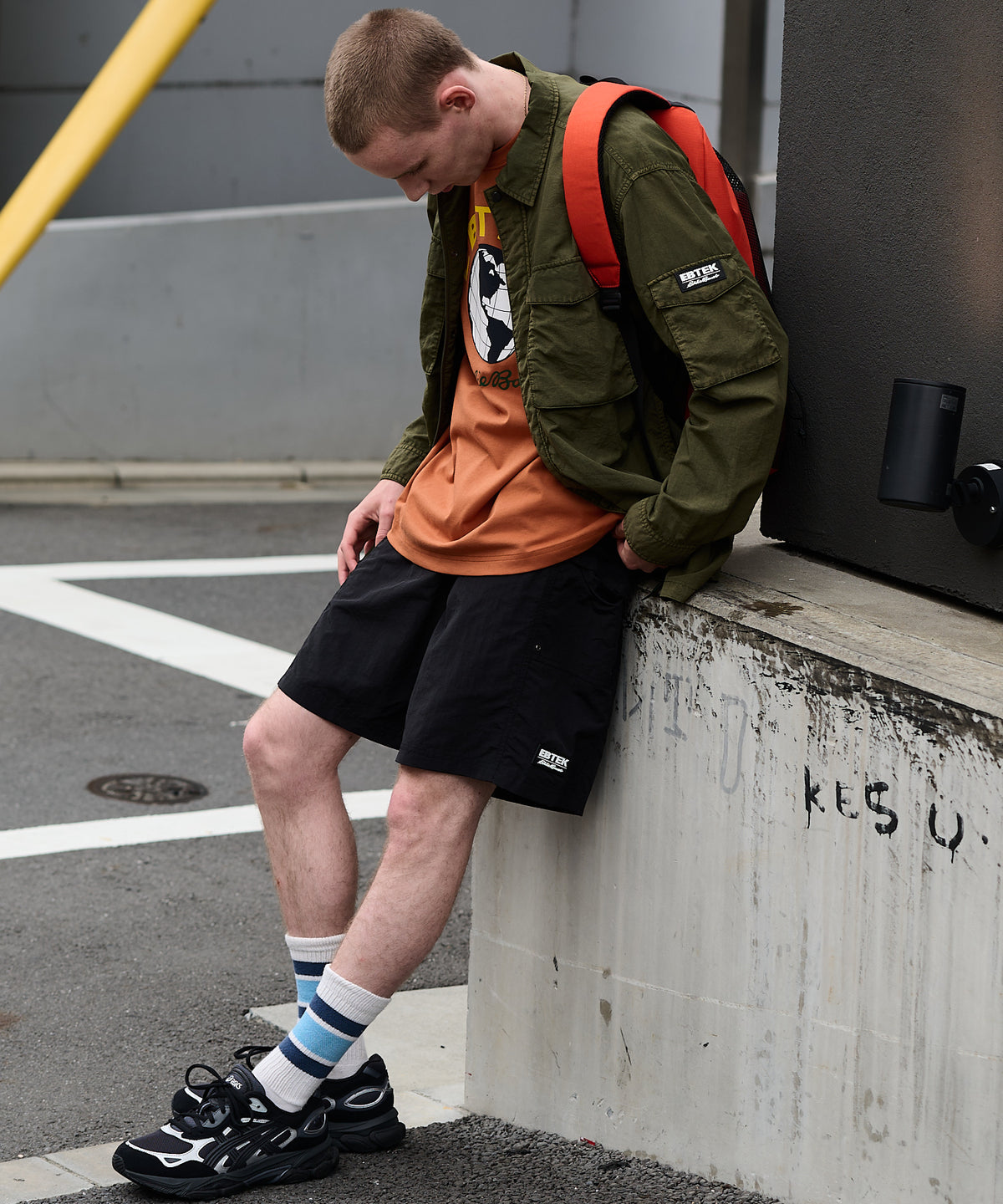 EBTEK ハードウォッシュド ジップシャツ/EBTEK HARD-WASHED ZIP SHIRT