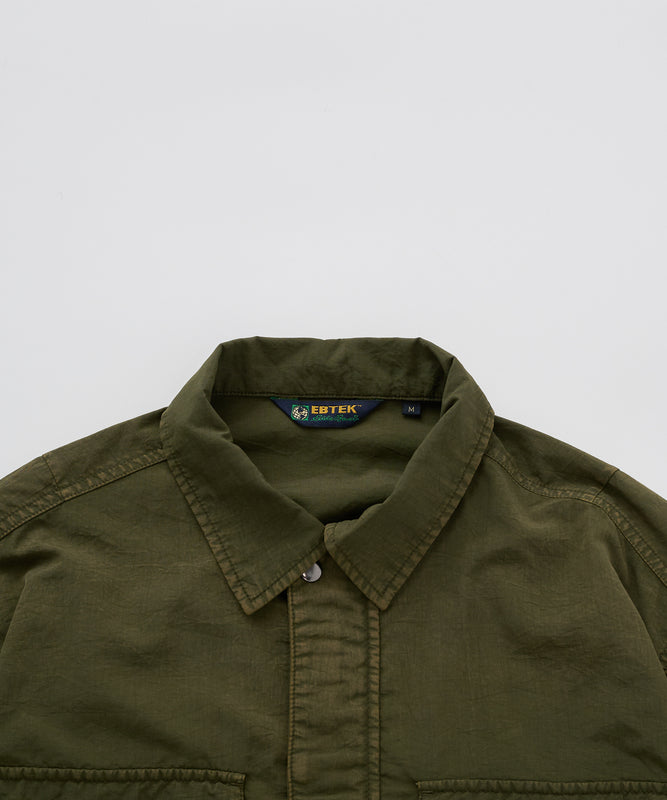 EBTEK ハードウォッシュド ジップシャツ/EBTEK HARD-WASHED ZIP SHIRT