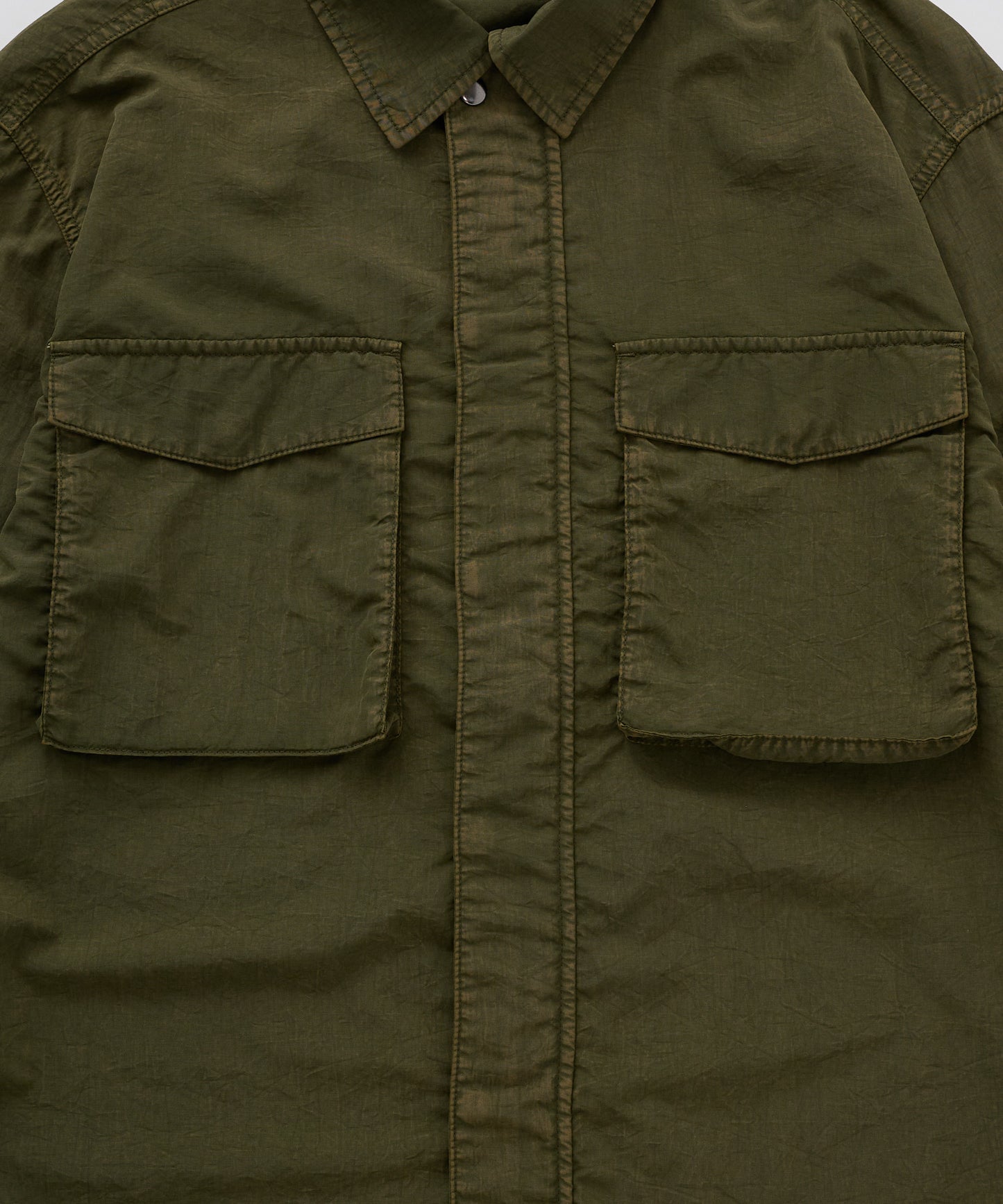 EBTEK ハードウォッシュド ジップシャツ/EBTEK HARD-WASHED ZIP SHIRT