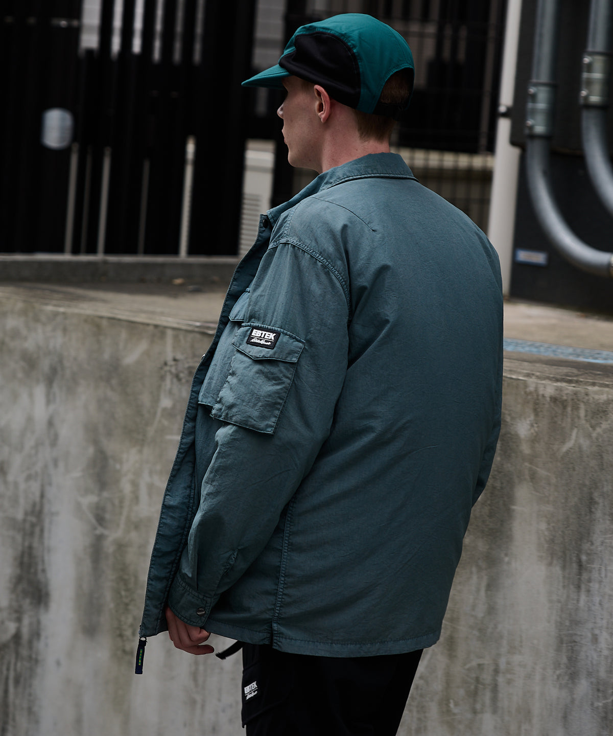 EBTEK ハードウォッシュド ジップシャツ/EBTEK HARD-WASHED ZIP SHIRT