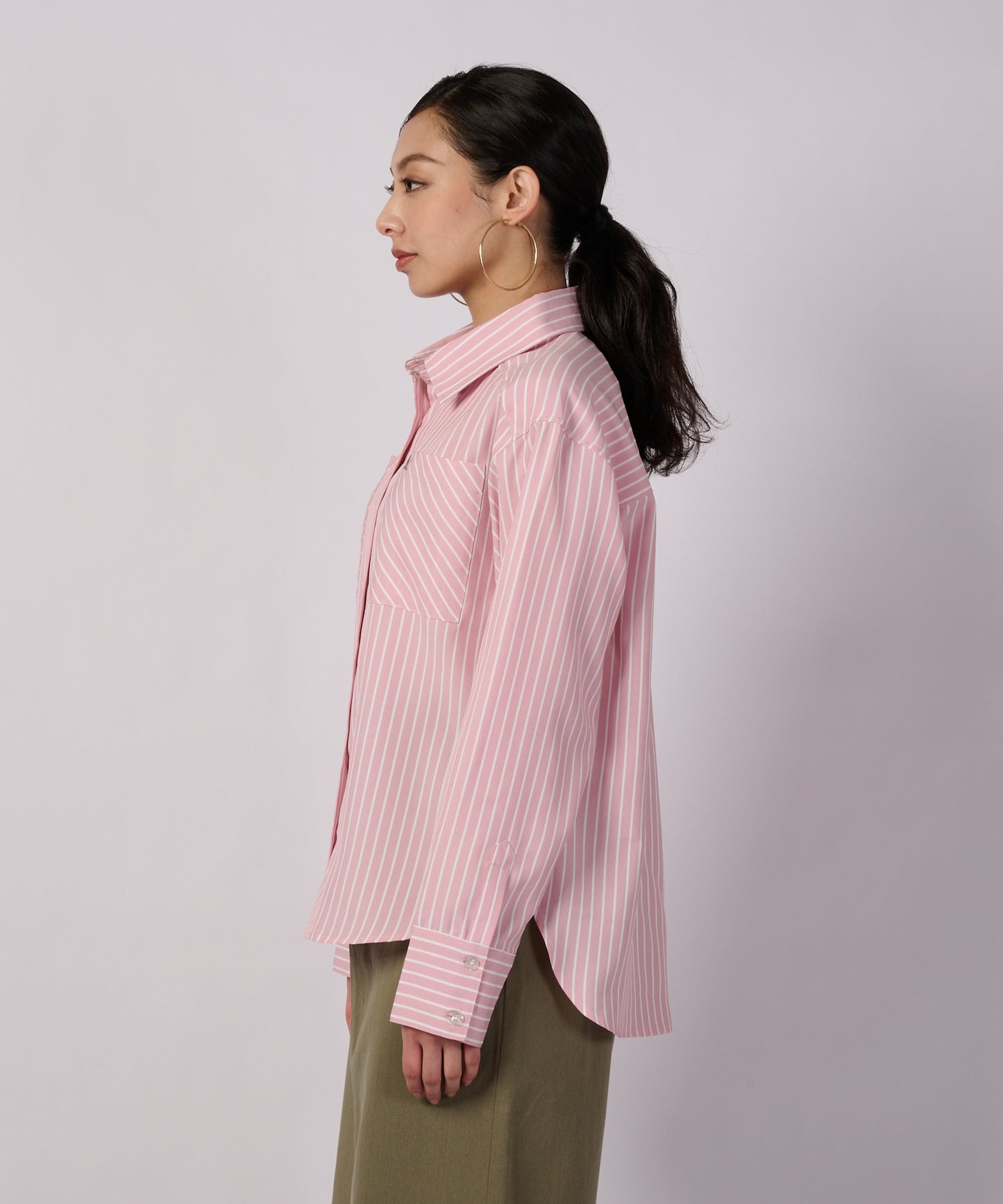 ストライプ スマートケア 長袖シャツ/LS STRIPE SMARTCARE SHIRT
