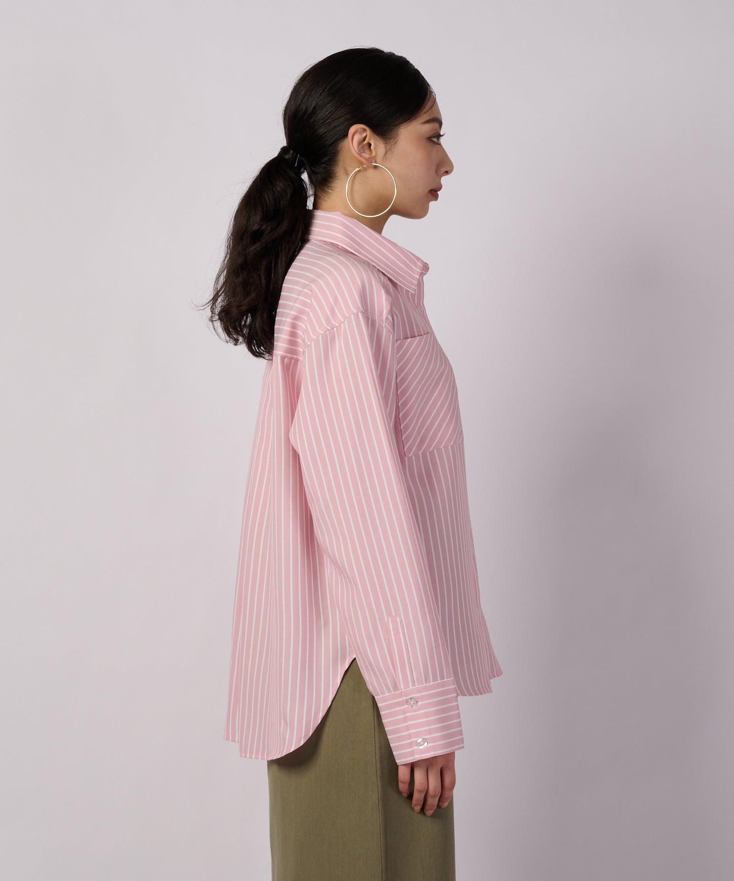 ストライプ スマートケア 長袖シャツ/LS STRIPE SMARTCARE SHIRT