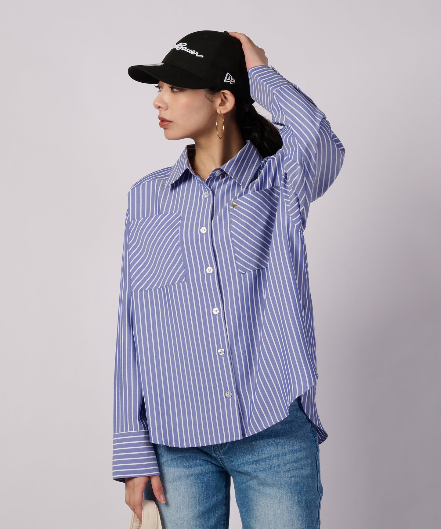 ストライプ スマートケア 長袖シャツ/LS STRIPE SMARTCARE SHIRT
