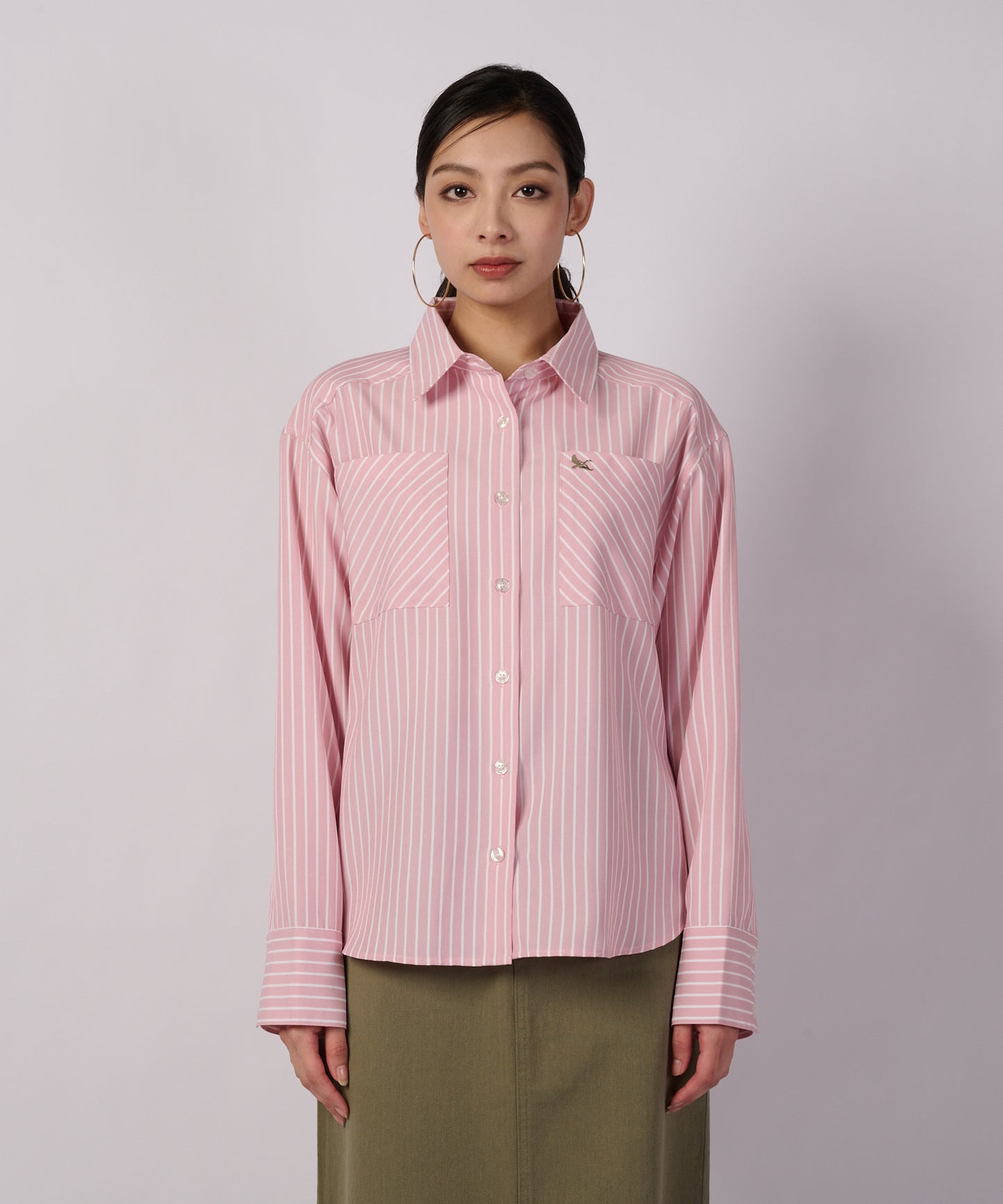 ストライプ スマートケア 長袖シャツ/LS STRIPE SMARTCARE SHIRT