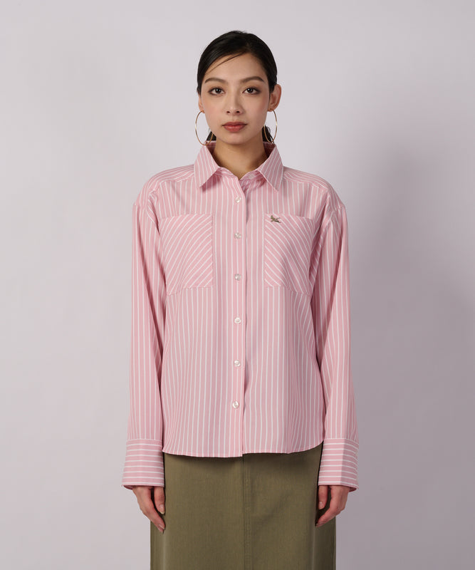 ストライプ スマートケア 長袖シャツ/LS STRIPE SMARTCARE SHIRT