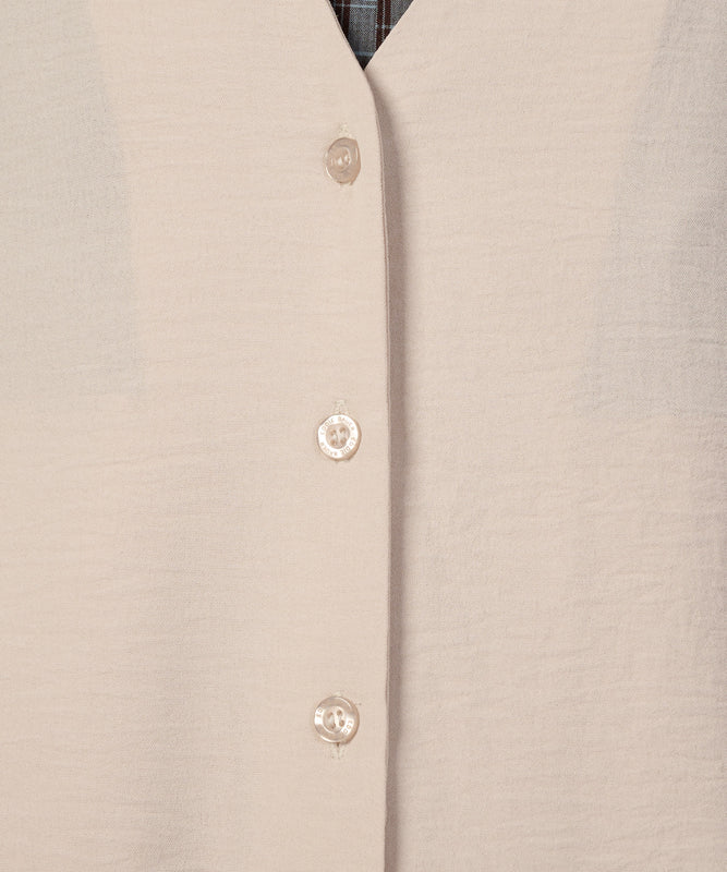 セリーン ドレープ カラーレスブラウス/SERENE DRAPE COLLARLESS BLOUSE