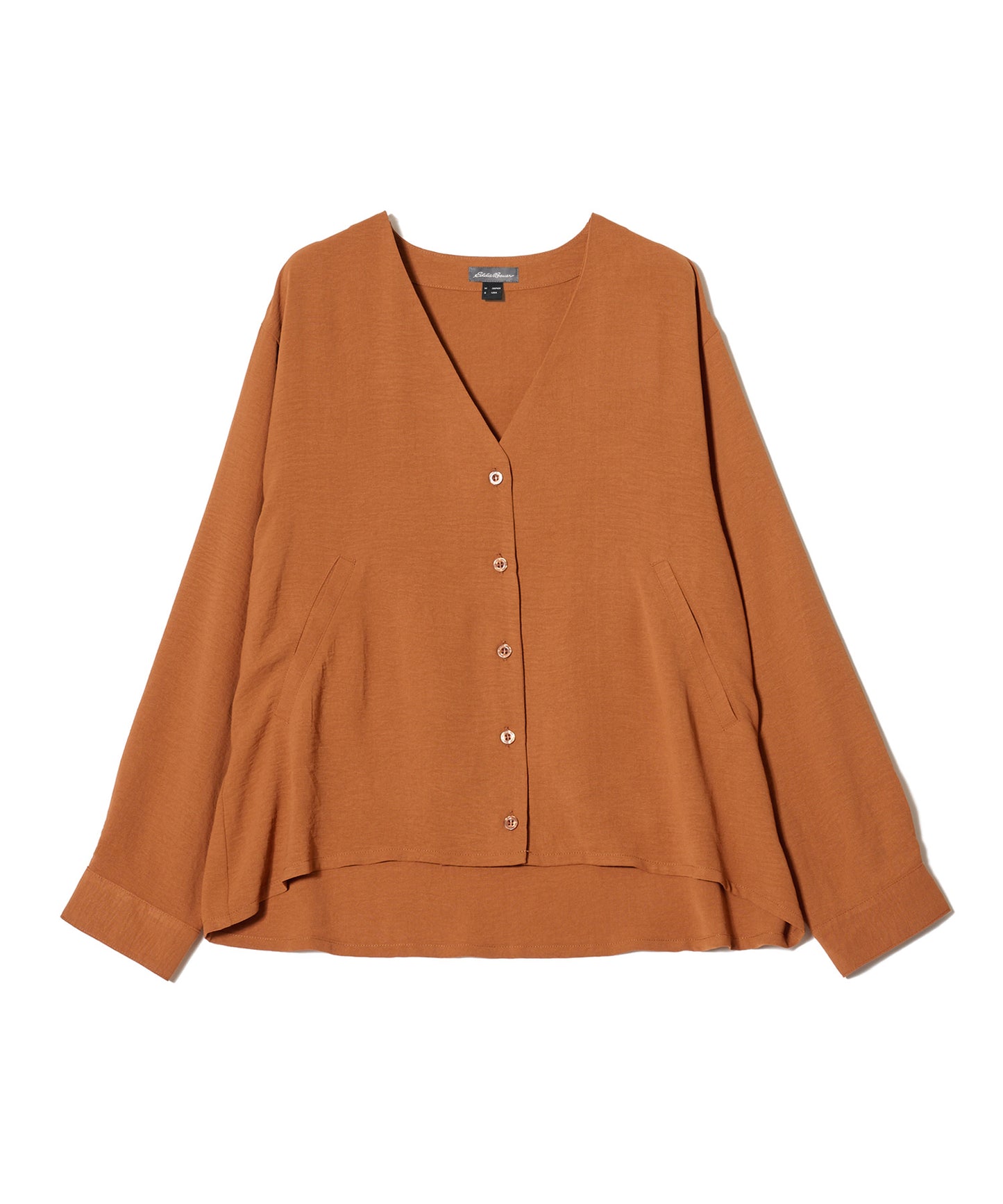 セリーン ドレープ カラーレスブラウス/SERENE DRAPE COLLARLESS BLOUSE