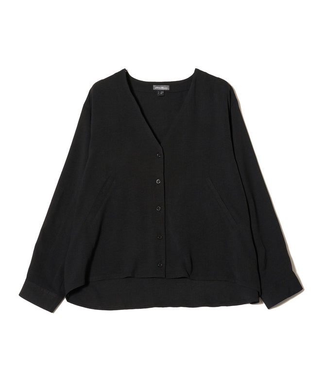 セリーン ドレープ カラーレスブラウス/SERENE DRAPE COLLARLESS BLOUSE