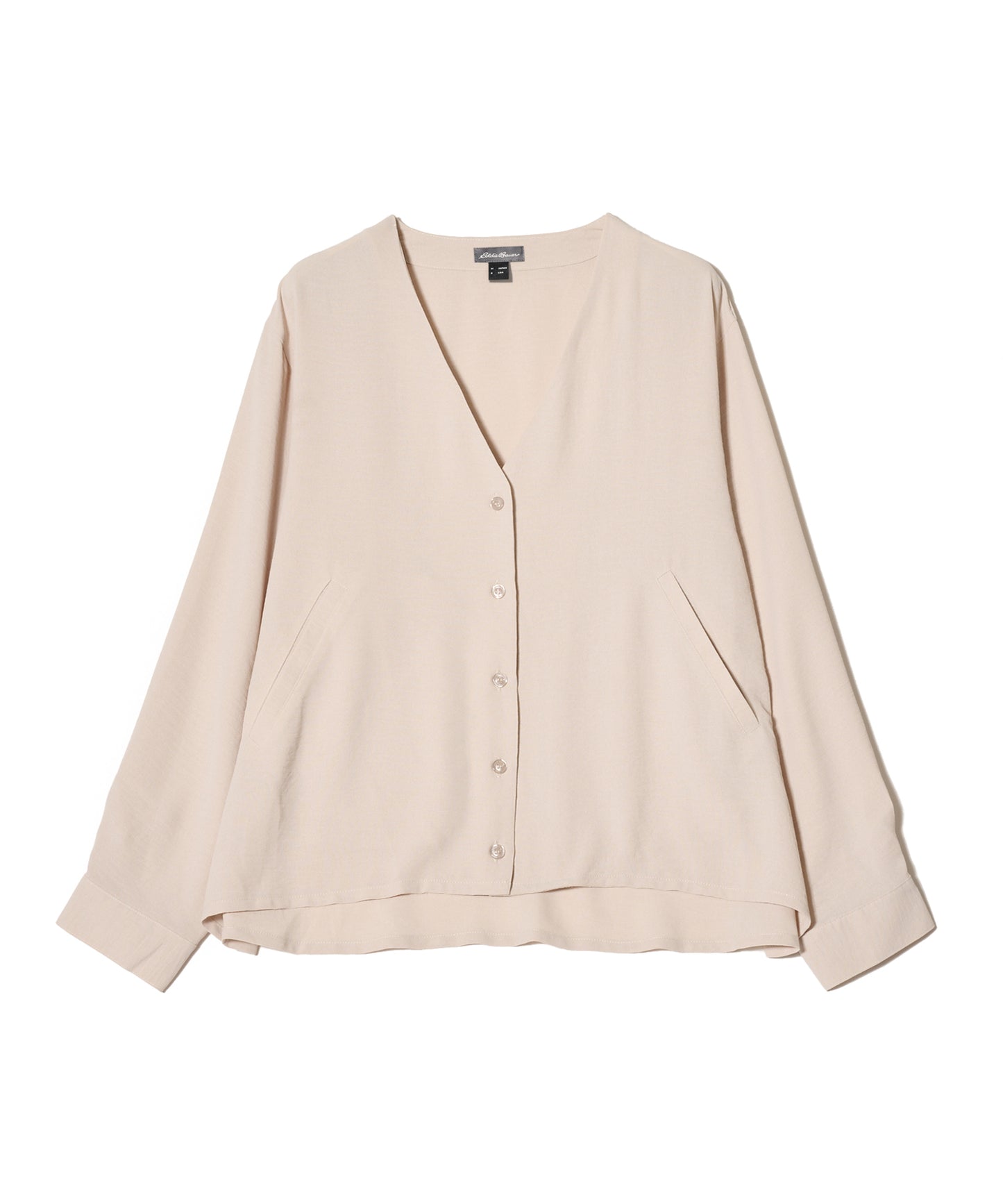 セリーン ドレープ カラーレスブラウス/SERENE DRAPE COLLARLESS BLOUSE