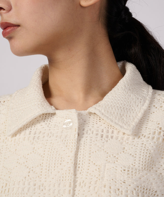 フローイ レース 長袖シャツ/FLOWY LACE LS SHIRT