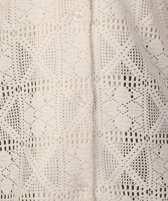 フローイ レース 長袖シャツ/FLOWY LACE LS SHIRT