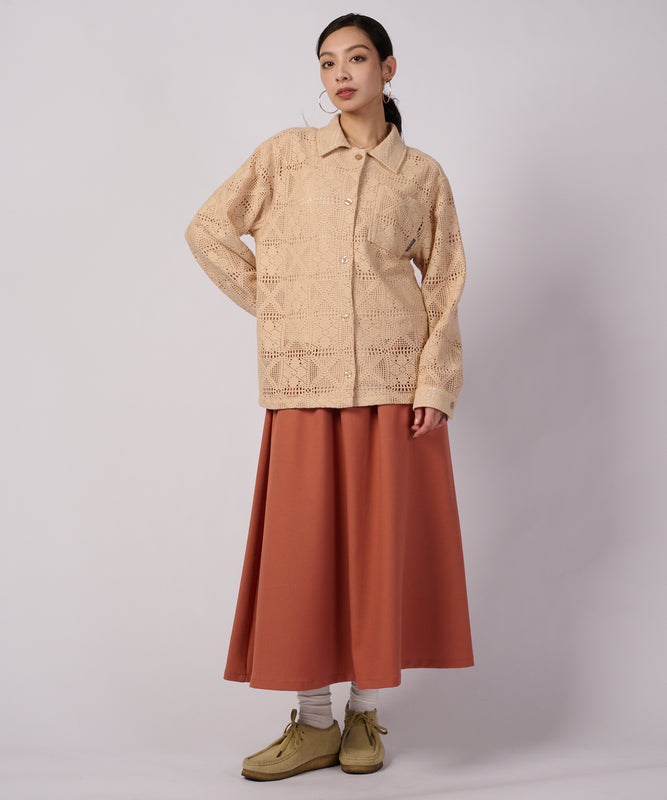 フローイ レース 長袖シャツ/FLOWY LACE LS SHIRT