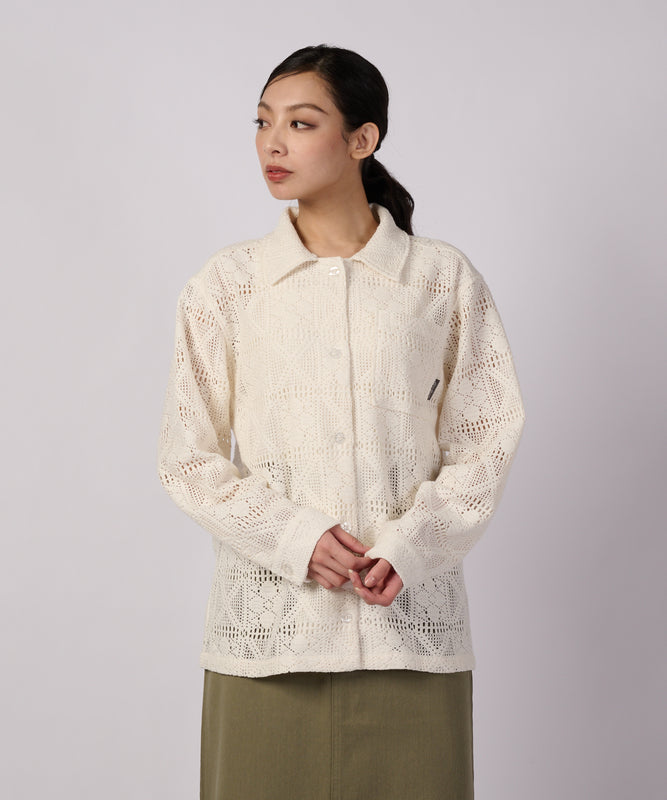 フローイ レース 長袖シャツ/FLOWY LACE LS SHIRT