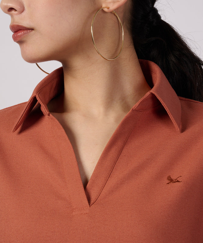テクスチャード オープンカラーシャツ/TEXTURED OPEN COLLAR SHIRT