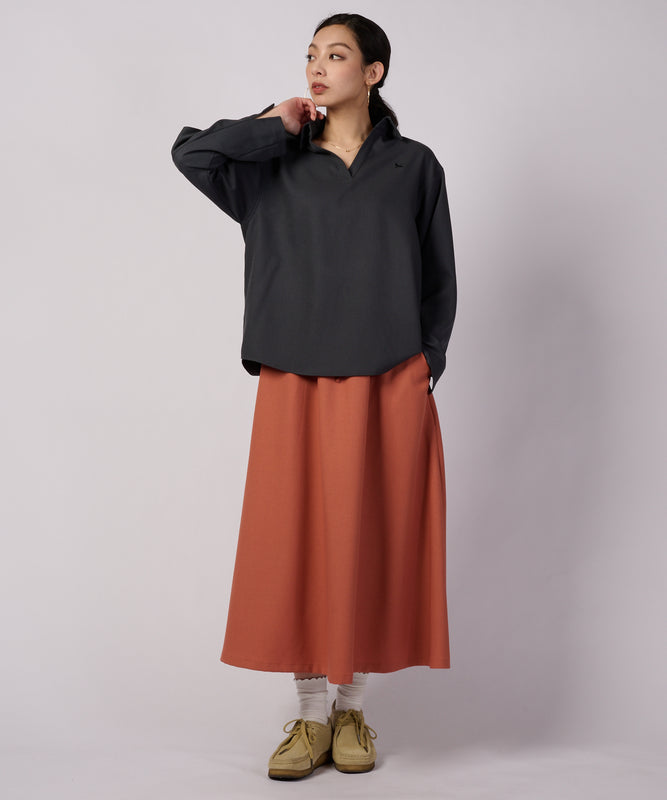 テクスチャード オープンカラーシャツ/TEXTURED OPEN COLLAR SHIRT