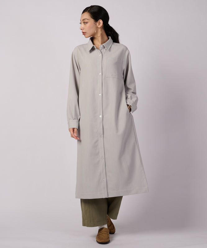【ポイントUP対象】多用途 長袖 シャツワンピース/VERSATILE LS SHIRT DRESS