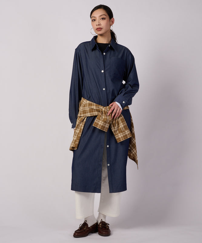 【ポイントUP対象】多用途 長袖 シャツワンピース/VERSATILE LS SHIRT DRESS