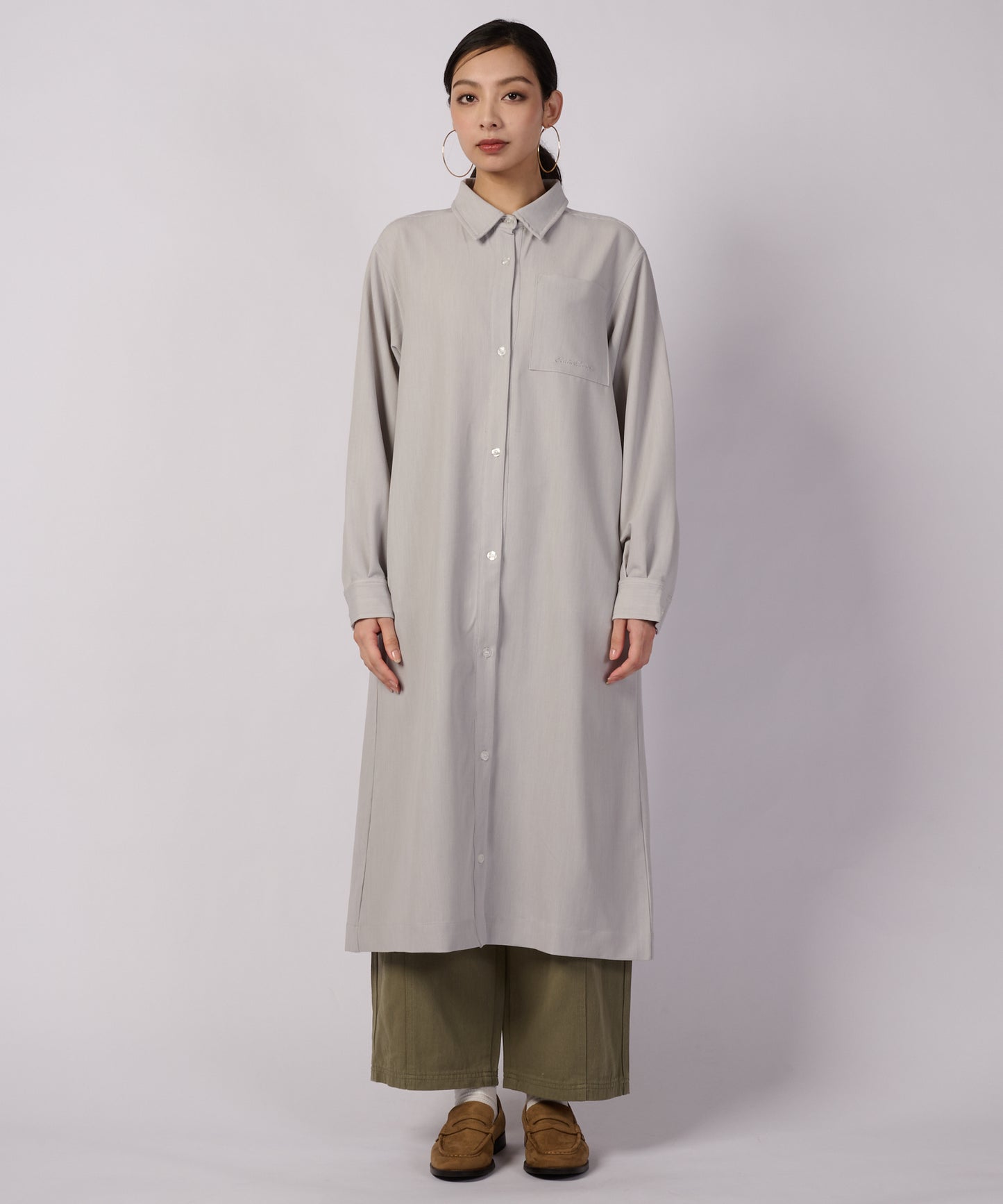 【ポイントUP対象】多用途 長袖 シャツワンピース/VERSATILE LS SHIRT DRESS