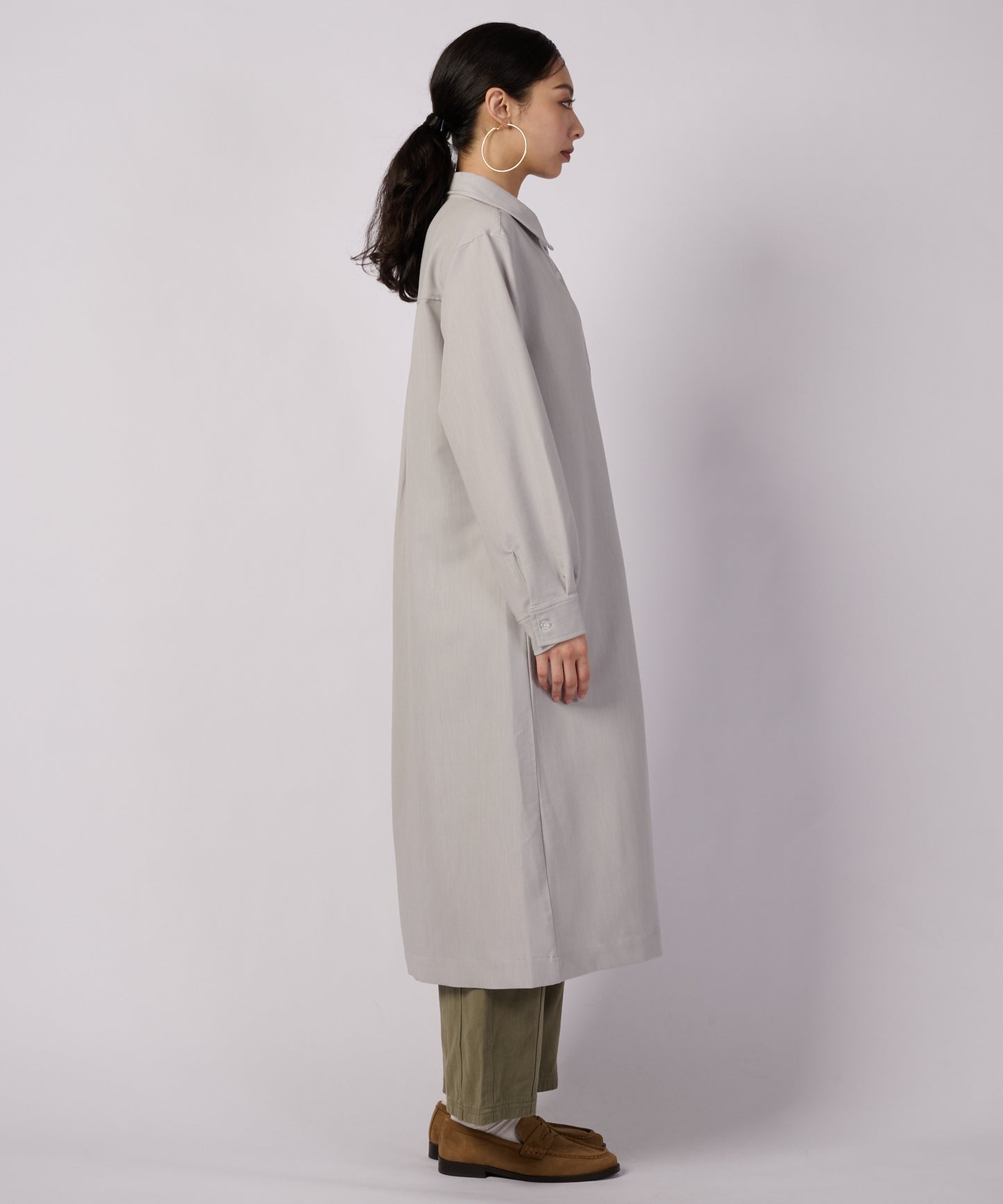 【ポイントUP対象】多用途 長袖 シャツワンピース/VERSATILE LS SHIRT DRESS