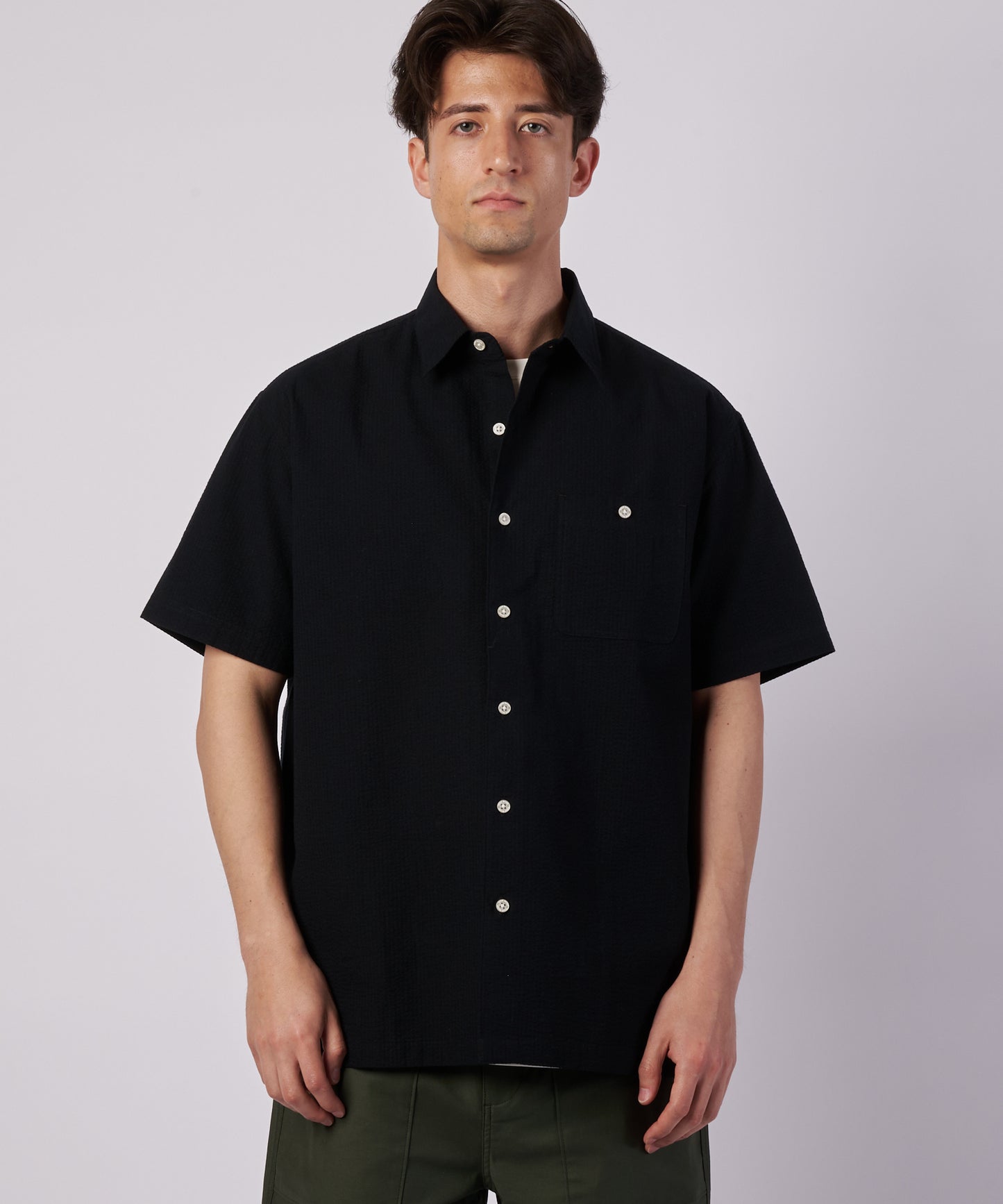 パックイット シアサッカー 半袖シャツ/PUCK IT SEERSUCKER SHIRT
