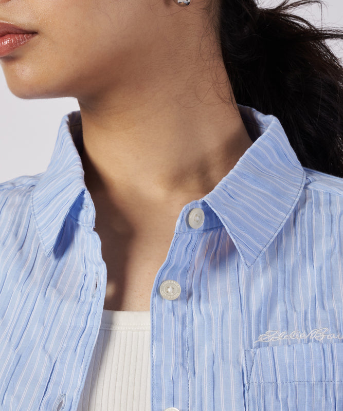 【予約】コットンタック ストライプ リラックスシャツ/COTTON TUCK STRIPE RELAX SHIRT