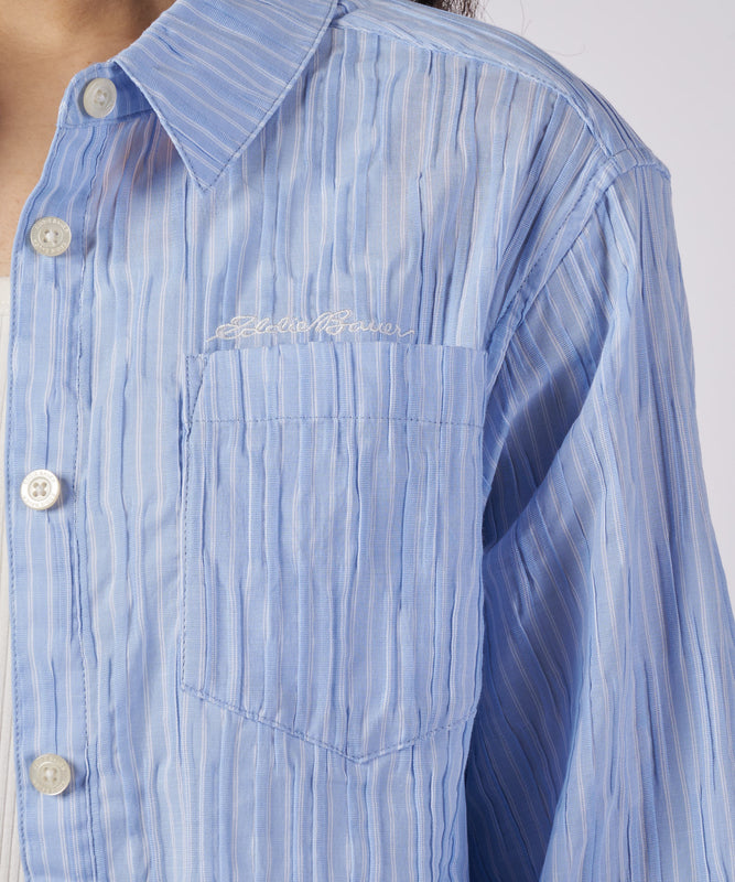 【予約】コットンタック ストライプ リラックスシャツ/COTTON TUCK STRIPE RELAX SHIRT