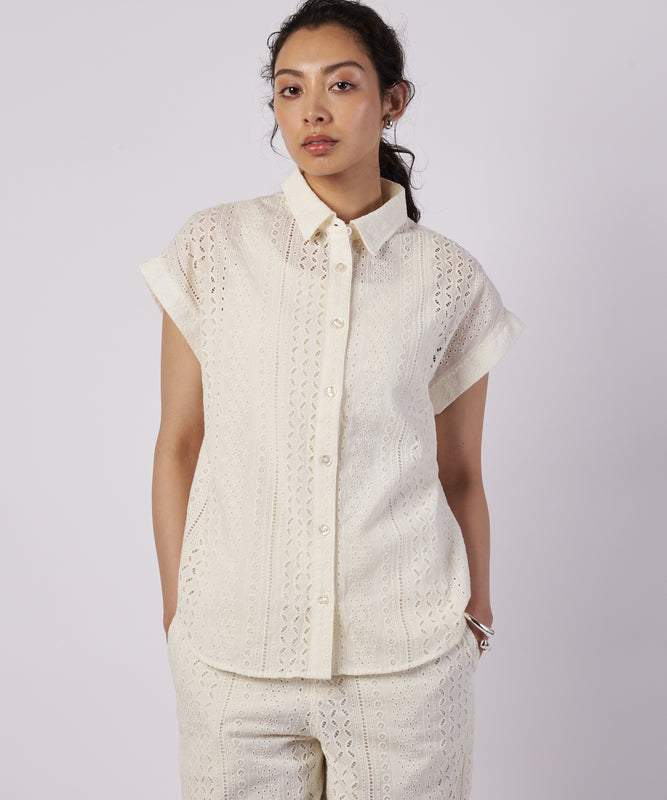 シーサイドレース シャツ/SEASIDE LACE SS SHIRT