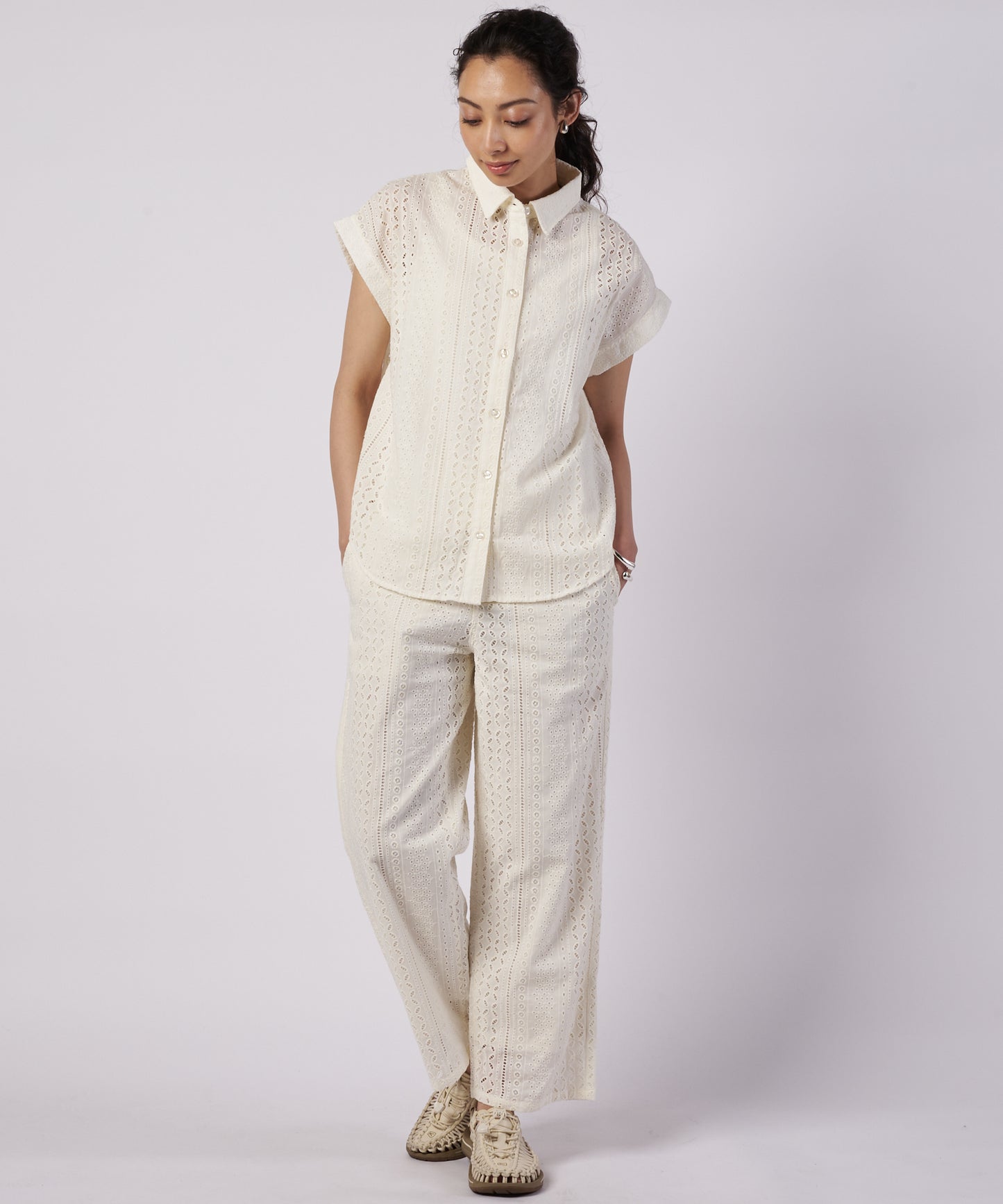 シーサイドレース シャツ/SEASIDE LACE SS SHIRT