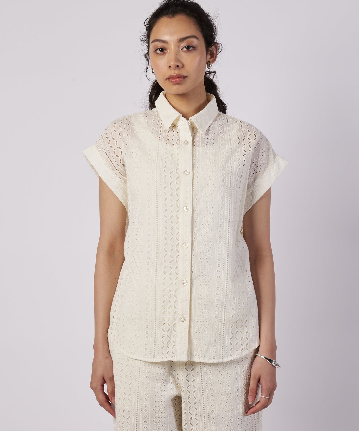 シーサイドレース シャツ/SEASIDE LACE SS SHIRT