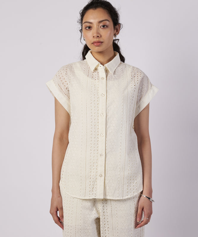 シーサイドレース シャツ/SEASIDE LACE SS SHIRT