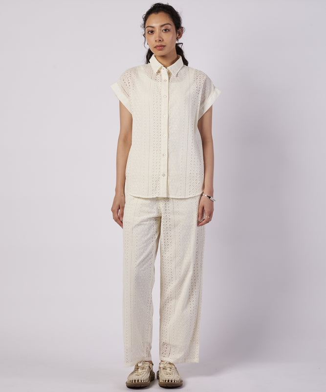 シーサイドレース シャツ/SEASIDE LACE SS SHIRT