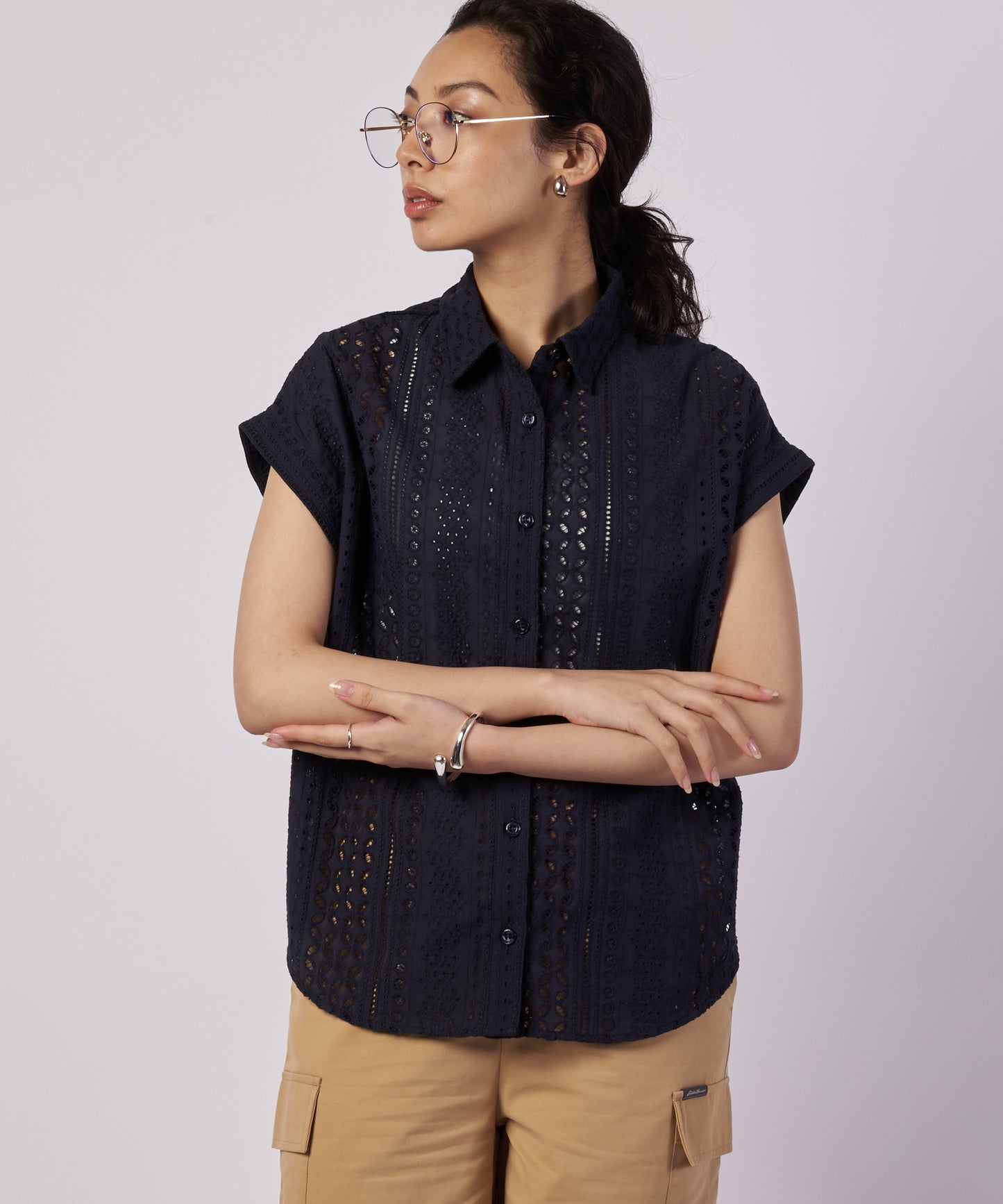 シーサイドレース シャツ/SEASIDE LACE SS SHIRT