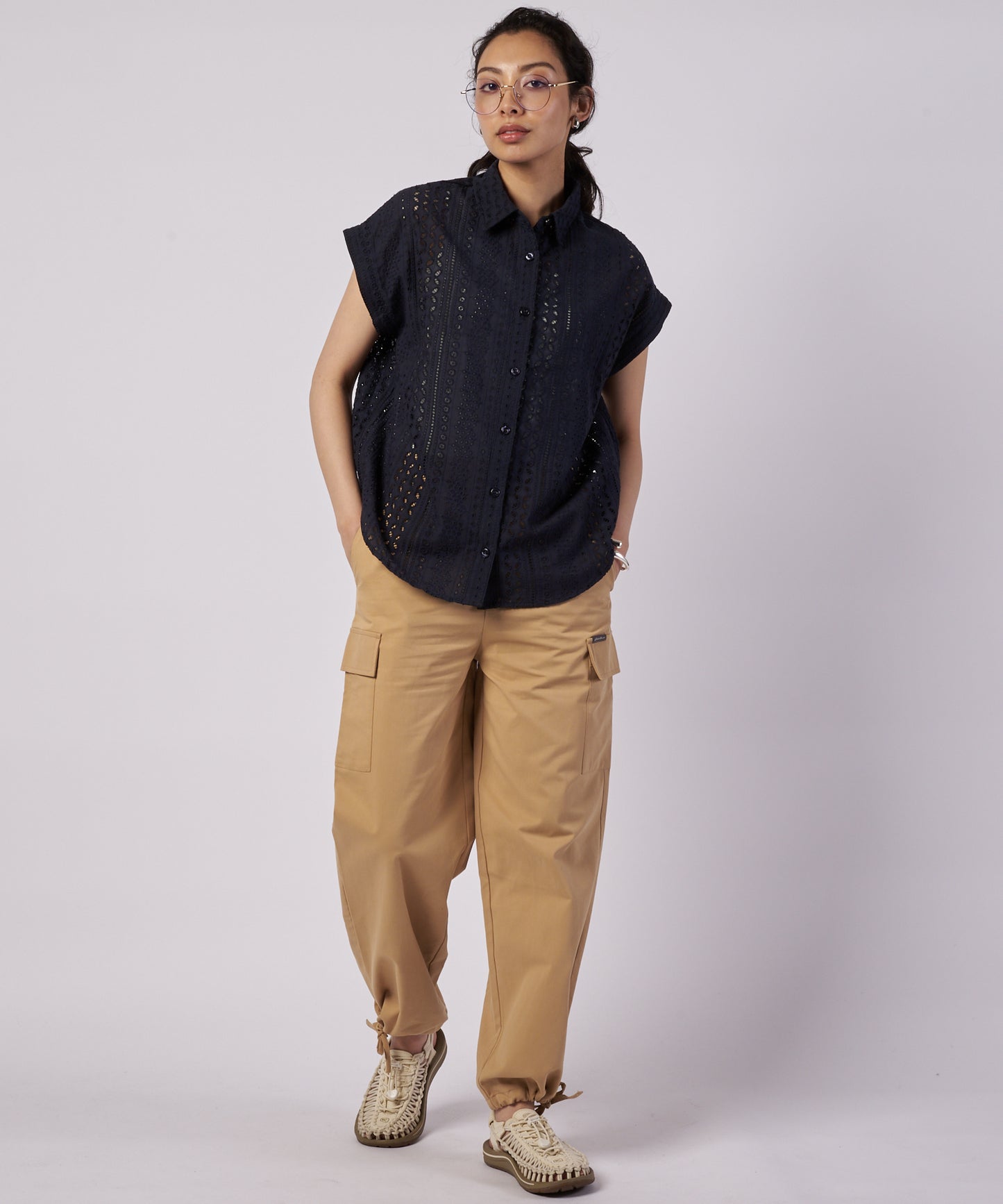 シーサイドレース シャツ/SEASIDE LACE SS SHIRT