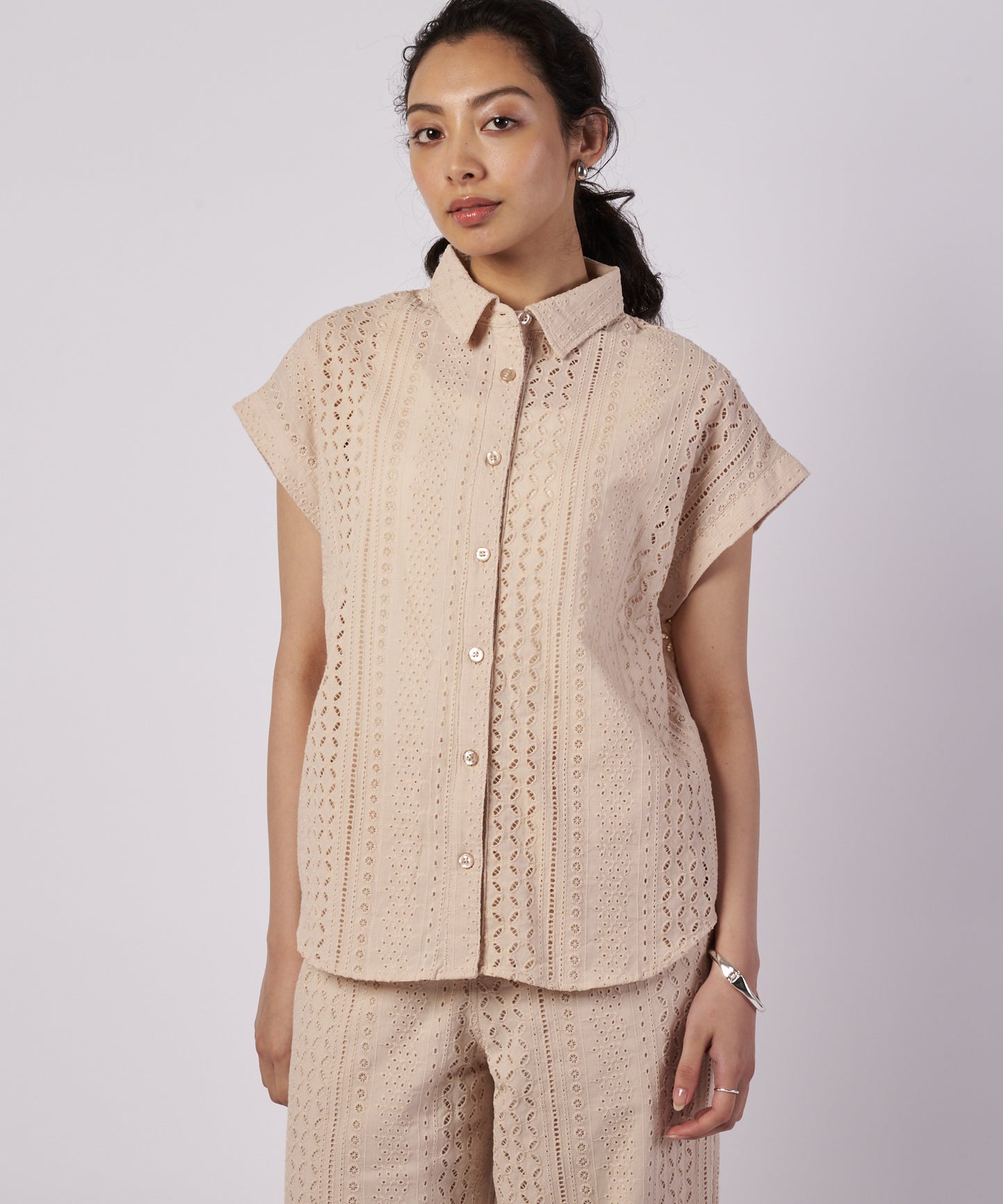シーサイドレース シャツ/SEASIDE LACE SS SHIRT