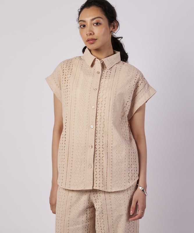 シーサイドレース シャツ/SEASIDE LACE SS SHIRT