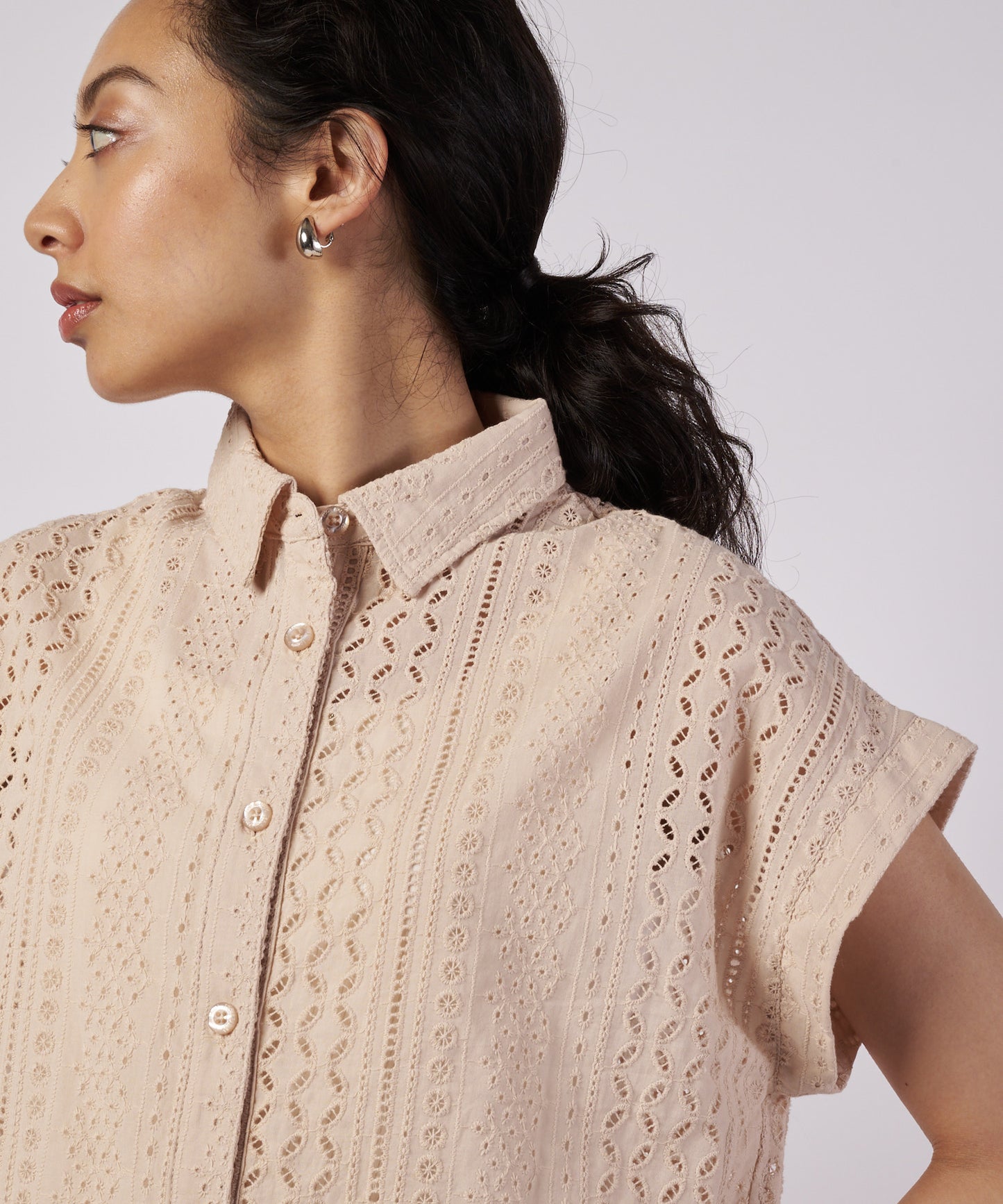 シーサイドレース シャツ/SEASIDE LACE SS SHIRT