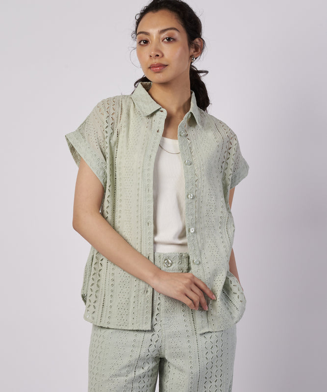 シーサイドレース シャツ/SEASIDE LACE SS SHIRT