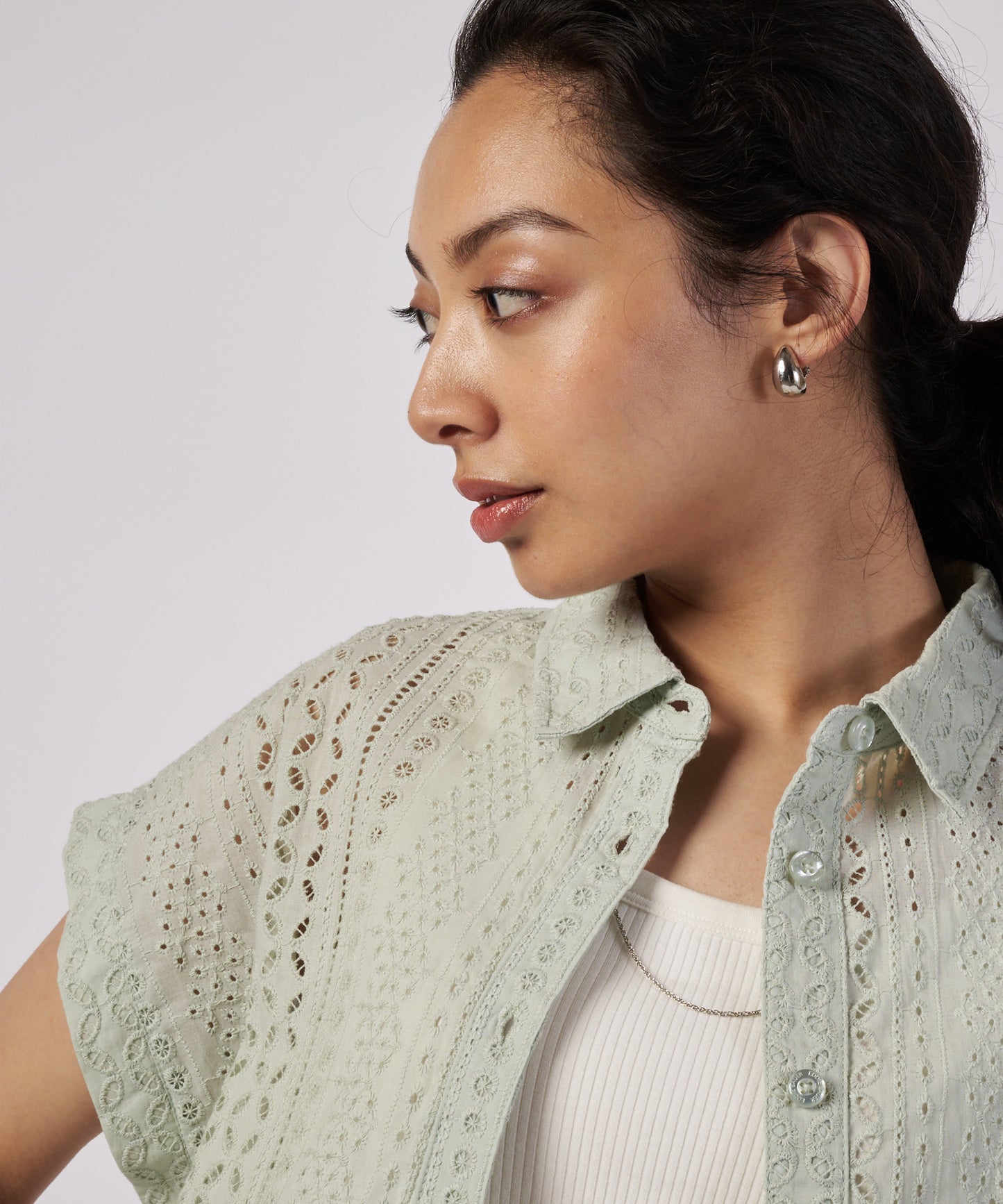 シーサイドレース シャツ/SEASIDE LACE SS SHIRT