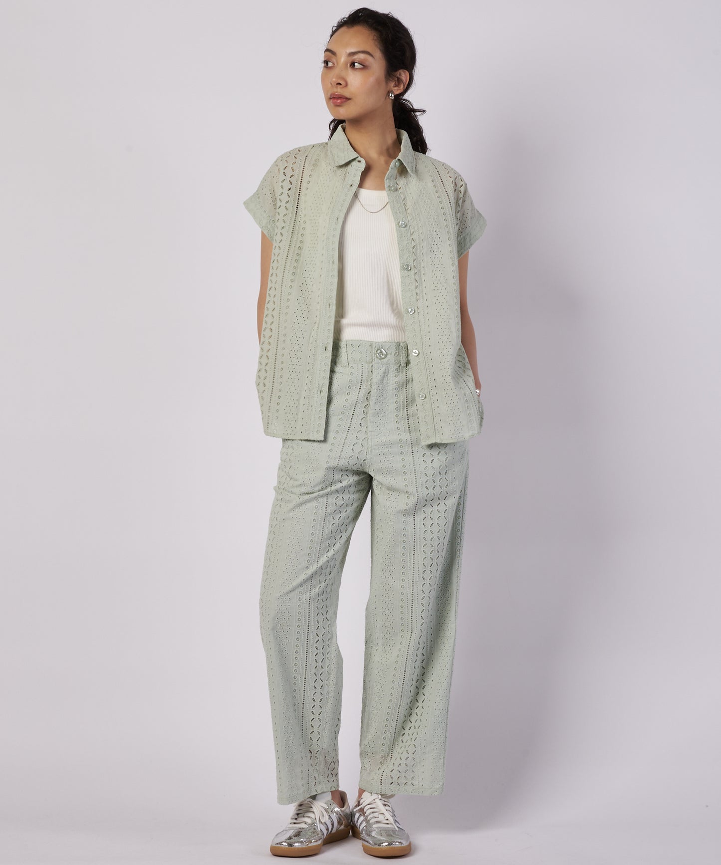 シーサイドレース シャツ/SEASIDE LACE SS SHIRT