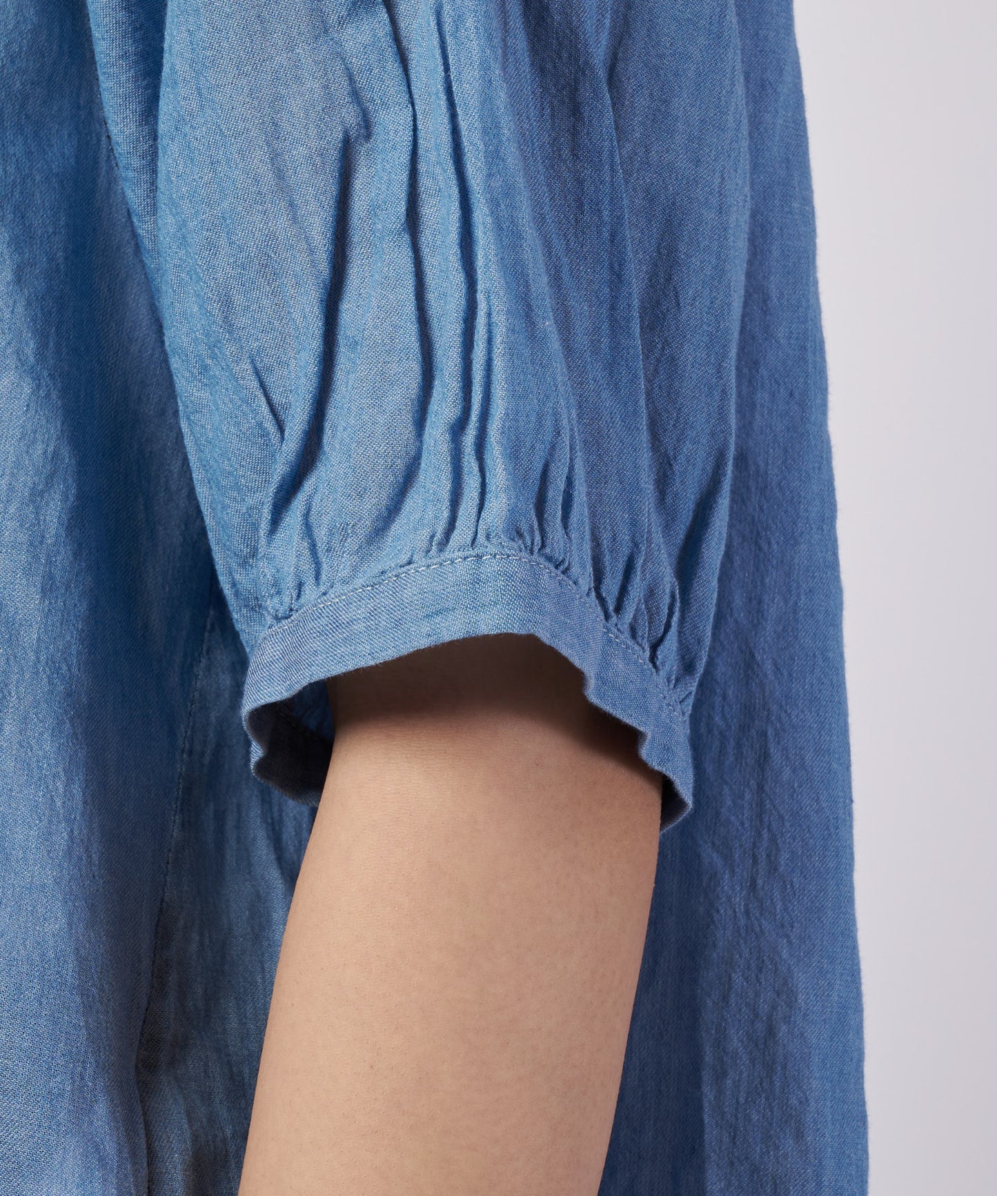 シアー インディゴ ブラウス/SHEER INDIGO BLOUSE