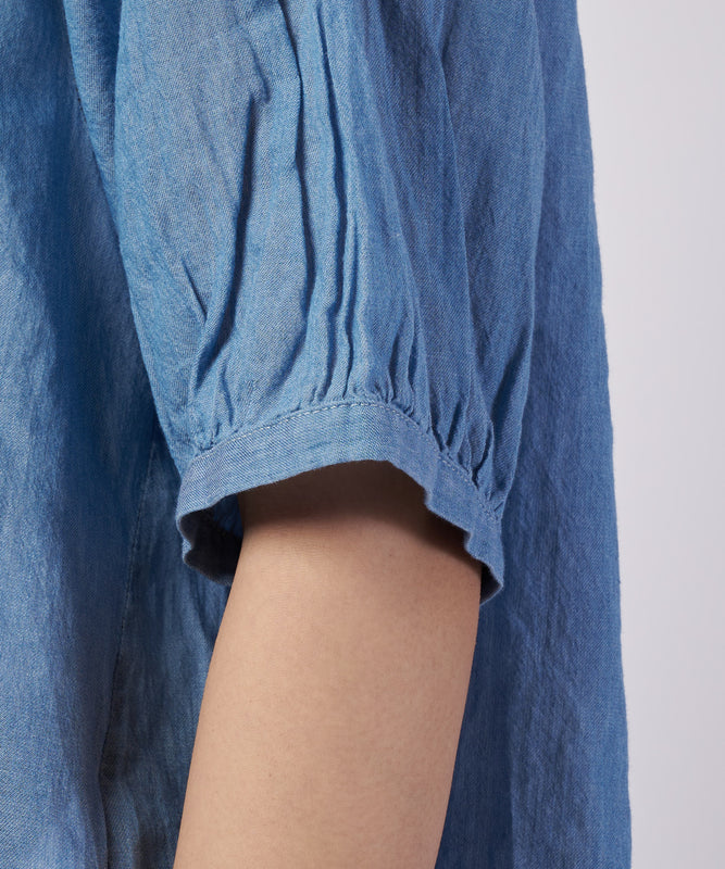 シアー インディゴ ブラウス/SHEER INDIGO BLOUSE