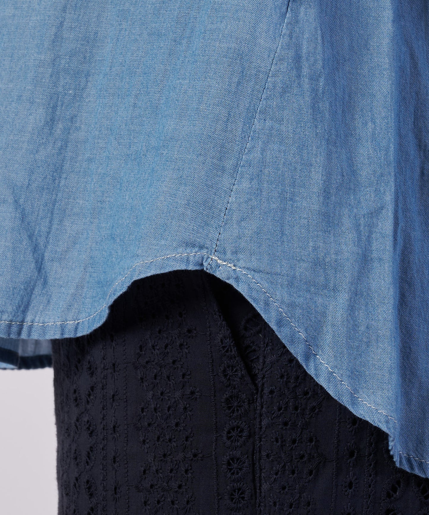 シアー インディゴ ブラウス/SHEER INDIGO BLOUSE