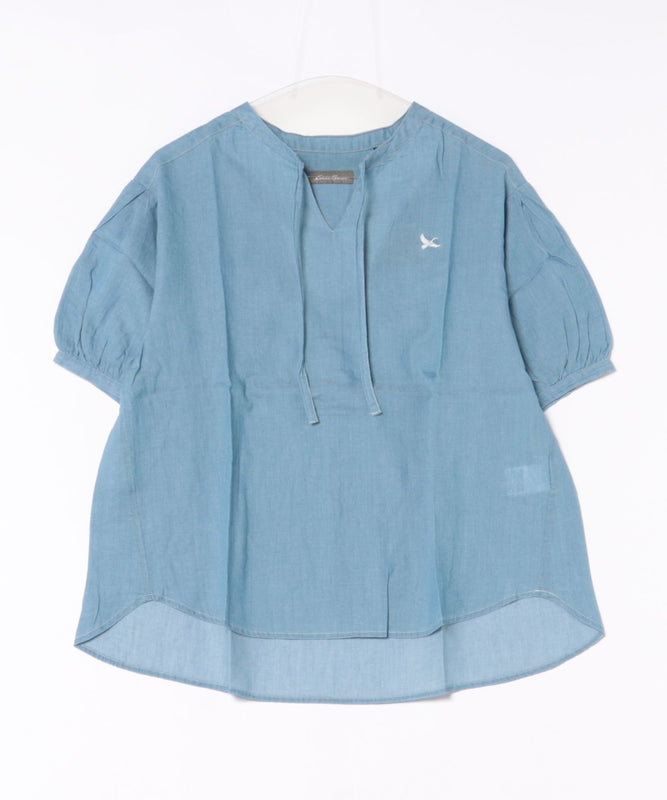 シアー インディゴ ブラウス/SHEER INDIGO BLOUSE